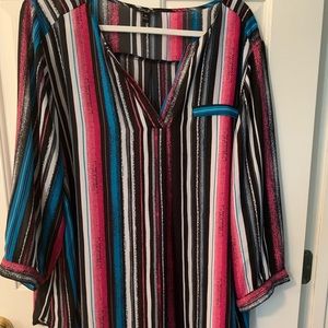Sami & Jo plus size striped blouse